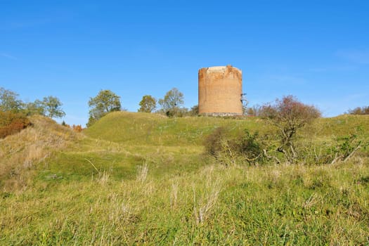 the Stolper Tower Grue tzpott in the Uckermark in Brandenburg, Germany