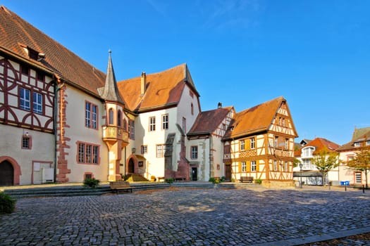 Kurmainz Castle in Tauberbischofsheim, Germany, north-east of Baden-Wuerttemberg