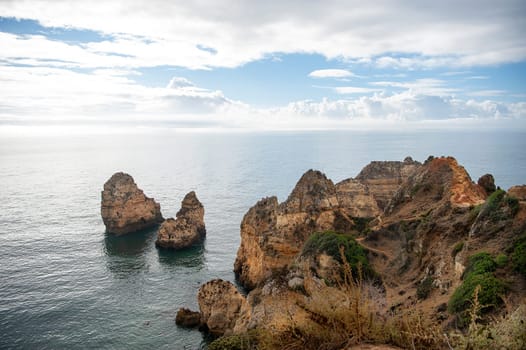 The rock formation of Ponta de Piedade - Lagos - Portugal.......................