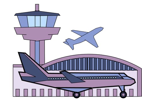 airport vector illustrationisolated on white background