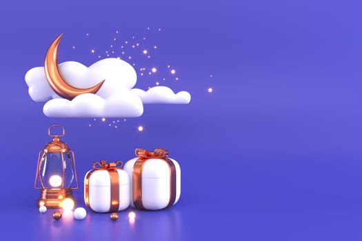 Ramadan Kareem Greeting Background Islamic 3d illustration design