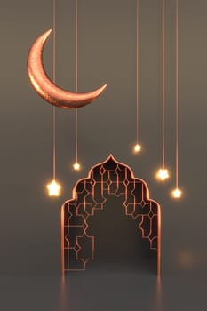 Ramadan Kareem Greeting Background Islamic 3d illustration design