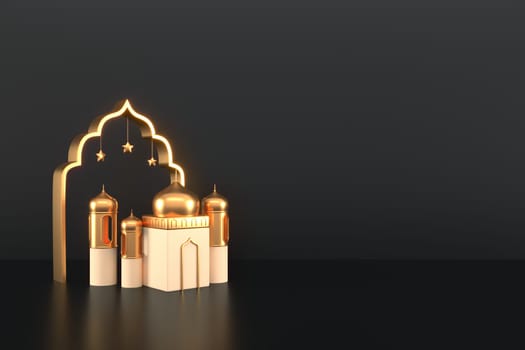 Ramadan Kareem Greeting Background Islamic 3d illustration design