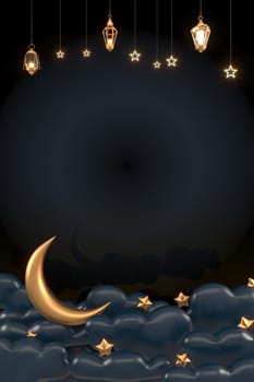 Ramadan Kareem Greeting Background Islamic 3d illustration design