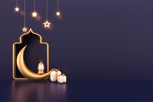 Ramadan Kareem Greeting Background Islamic 3d illustration design
