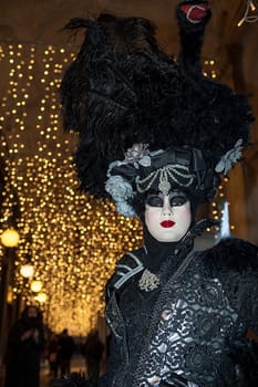 VENICE, ITALY - Febrary 6 2018: The masks of the Venice carnival 2018.