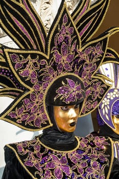 VENICE, ITALY - Febrary 6 2018: The masks of the Venice carnival 2018.