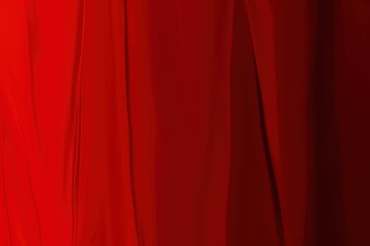 Abstract red color wave with shadows. Long vertical background. Horizontally.