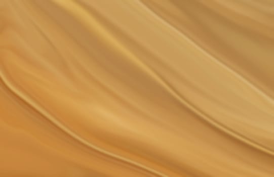 Ocher colored slanting wavy background. Horizontally.