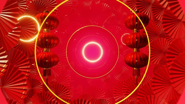 3D illustration Background for advertising and wallpaper in festival and chinese celebrate scene. 3D rendering in decorative concept.