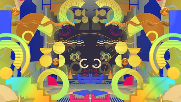 3D illustration Background for advertising and wallpaper in flat art style and abstract scene. 3D rendering in decorative concept.