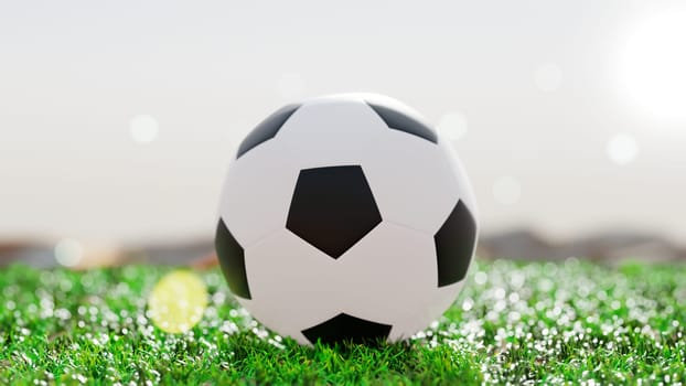 3D Photo render Background for advertising and wallpaper in sports and football scene. 3D rendering in decorative concept.