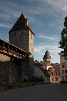 middle ages towers and town wall