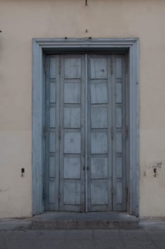 antique door of middle ages house in old town Tallinn