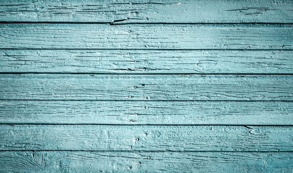 Blue wooden vintage background — Aged wooden board.
