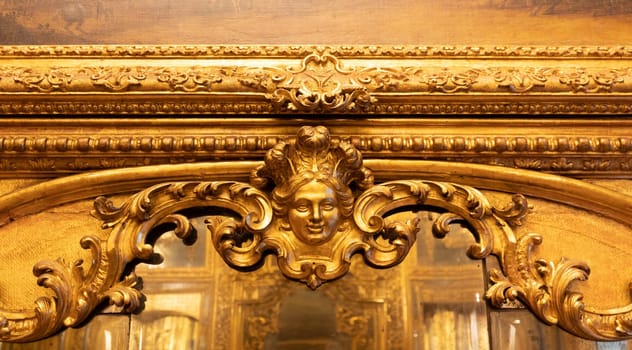 Antique baroque frame decoration with blank empty copy space - picture