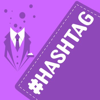 Writing displaying text Hashtag, Concept meaning Internet tag for social media Communication search engine strategy