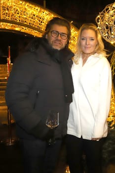 Gunnar Henke and Rixa von Oldenburg at a winter magic event in Hamburg in December 2022