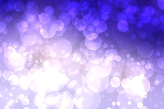 Abstract gradient blue pink violet background texture with blurred white bokeh circles and lights. Space for design. Beautiful backdrop.