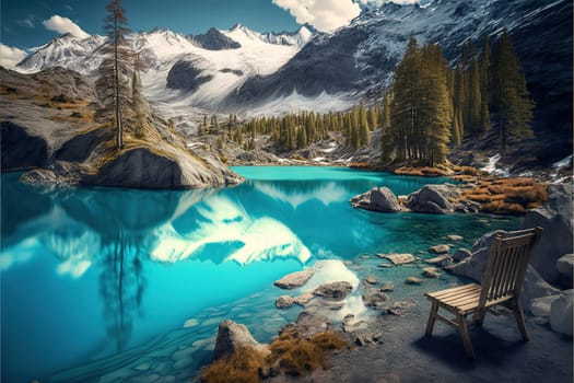 Azure pond Champfer is a unique place on earth. Picturesque day and gorgeous scene. Location Silvaplana village, Swiss alps, Maloja, Europe. Wonderful image of wallpaper. Explore the world's beauty.
