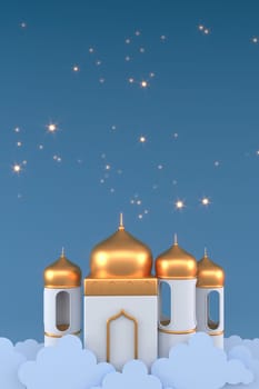 Ramadan Kareem Greeting Background Islamic 3d illustration design