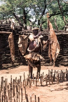 Zulu people at the Shakaland Zulu Village, Nkwalini Valley, Kwazulu Natal, South Africa.