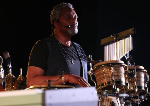 Cracow, Poland - July 08, 2022: Kenny Garrett Quintet performing live on the Kijow Centre stage at Summer Jazz Festival in Cracow, Poland