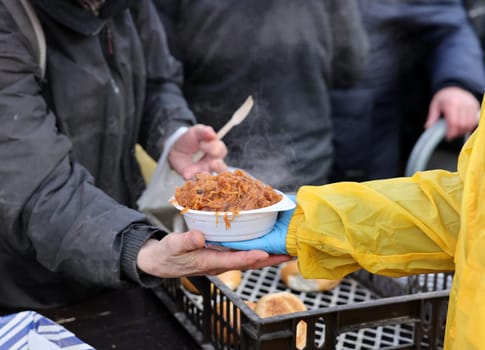 Warm food for the poor and homeless