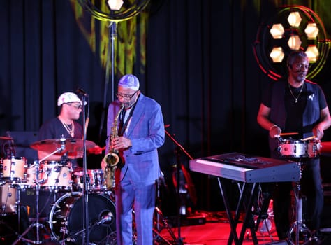 Cracow, Poland - July 08, 2022: Kenny Garrett Quintet performing live on the Kijow Centre stage at Summer Jazz Festival in Cracow, Poland