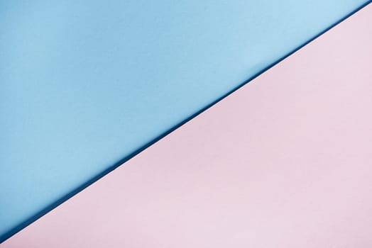 Abstract pastel geometry creative background light pink and blue. Modern and trendy minimal geometric paper composition. Flat lay minimalist layout..