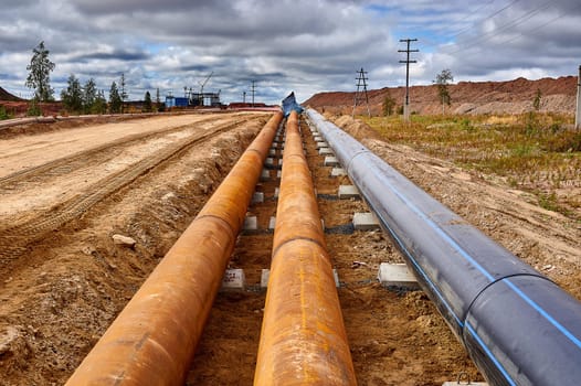The pipeline through which oil and gas is pumped. High quality photo