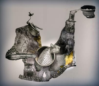Venice, Italy - September 6, 2022:  59th Venice Art Biennale in Venice. Queendom by Ilit Azoulay in Israel pavilion