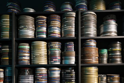 Venice, Italy - Sept 6, 2022: 59th Venice Art Biennale in Venice. Dreams have no titles by Zineb Sedira s film installation takes you back to the cinema of the 1960s and 1970s in French pavilion