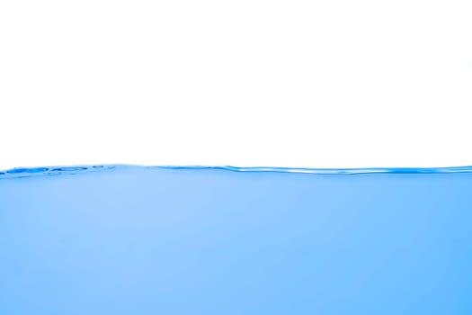 Water wave with bubbles on a white background
