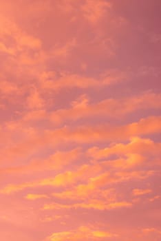 Abstract and pattern of cloud sky Calming coral, Orange, Trend color of the year background, Pattern of colorful cloud and sky sunset or sunrise: Dramatic sunset in twilight, Beautyful of sky