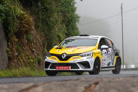 Sao Vicente Madeira Portugal - August 7 2021: Rali Vinho da Madeira. This is Madeira’s biggest auto rally. It is part of the European Rally Trophy (ERT) championship, whose main objective is to increase visibility of the excepctiona rallies and drivers along Europe.
