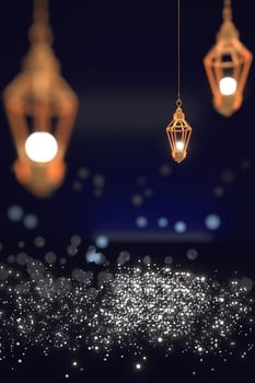 Ramadan Kareem Greeting Background Islamic 3d illustration design
