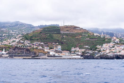 View from the sea of the Funchal city, Madeira, Portugal.