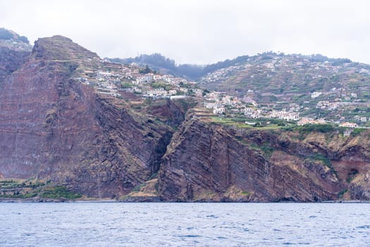View from the sea of the Funchal city, Madeira, Portugal.
