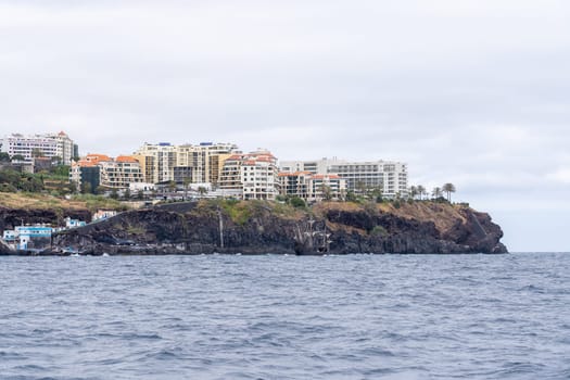 View from the sea of the Funchal city, Madeira, Portugal.