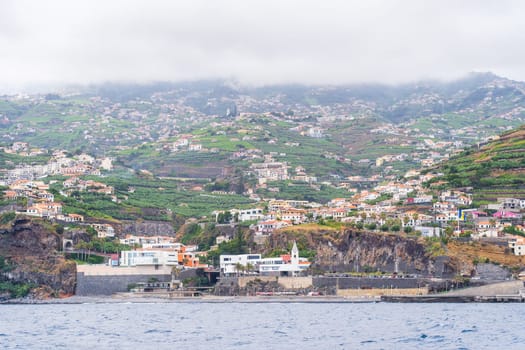 View from the sea of the Funchal city, Madeira, Portugal.