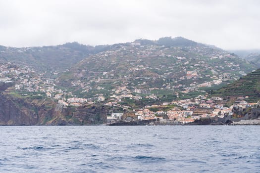 View from the sea of the Funchal city, Madeira, Portugal.