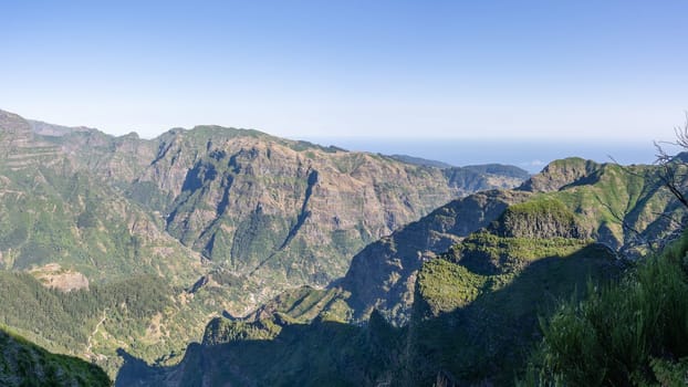 A picturesque view in mountains of Madeira Island, Portugal