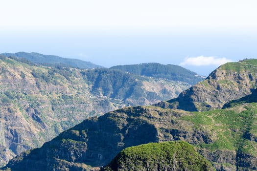 A picturesque view in mountains of Madeira Island, Portugal