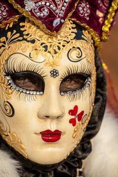 VENICE, ITALY - Febrary 5 2018: The masks of the Venice carnival 2018.