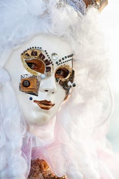 VENICE, ITALY - Febrary 5 2018: The masks of the Venice carnival 2018.