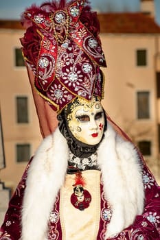 VENICE, ITALY - Febrary 5 2018: The masks of the Venice carnival 2018.
