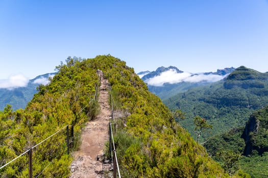 Incredibe nature beauty of Madeira island, famous for hiking in the mountains.