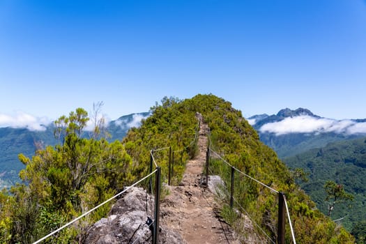 Incredibe nature beauty of Madeira island, famous for hiking in the mountains.