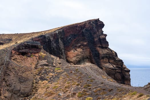Cliffs at Ponta de Sao Lourenco. Cape is the most eastern point of Madeira island